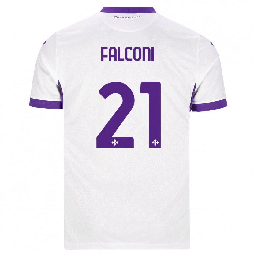 Danxen Dames Niccolo Falconi #21 Wit Paars Uitshirt Uittenue 2026/27 T-Shirt