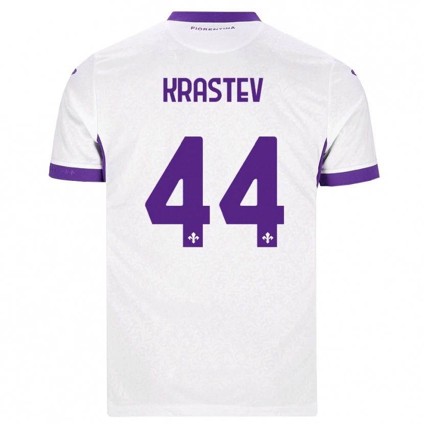 Danxen Dames Dimo Krastev #44 Wit Paars Uitshirt Uittenue 2026/27 T-Shirt