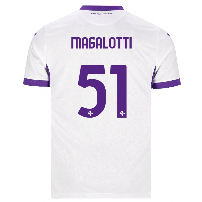 Danxen Dames Mattia Magalotti #51 Wit Paars Uitshirt Uittenue 2026/27 T-Shirt