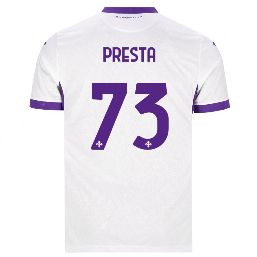 Danxen Dames Francesco Presta #73 Wit Paars Uitshirt Uittenue 2026/27 T-Shirt