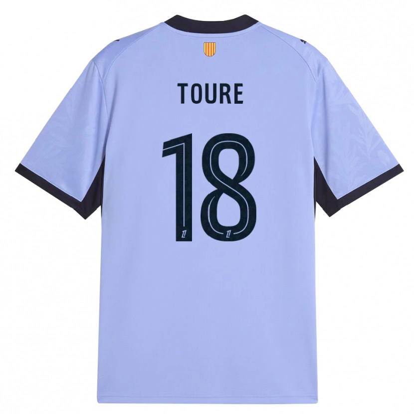 Danxen Dames Isaak Toure #18 Lavendel Zwart Thuisshirt Derde Tenue 2026/27 T-Shirt