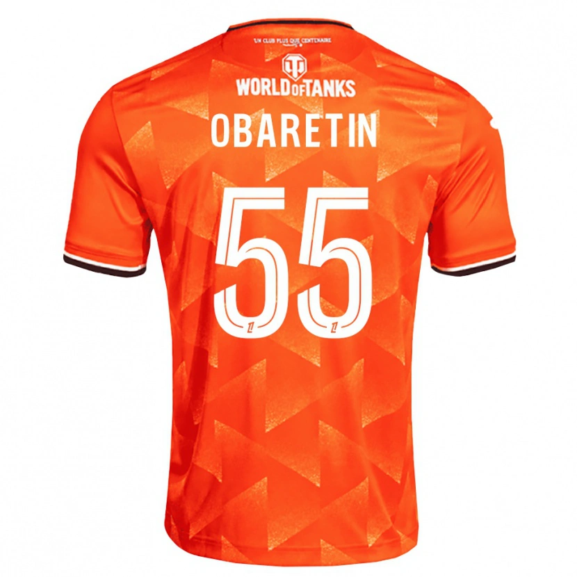 Danxen Dames Nosa Edward Obaretin #55 Oranje Wit Zwart Thuisshirt Thuistenue 2026/27 T-Shirt