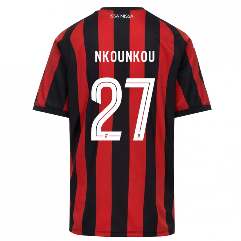 Danxen Dames Niels Nkounkou #27 Rood Zwart Wit Thuisshirt Thuistenue 2026/27 T-Shirt