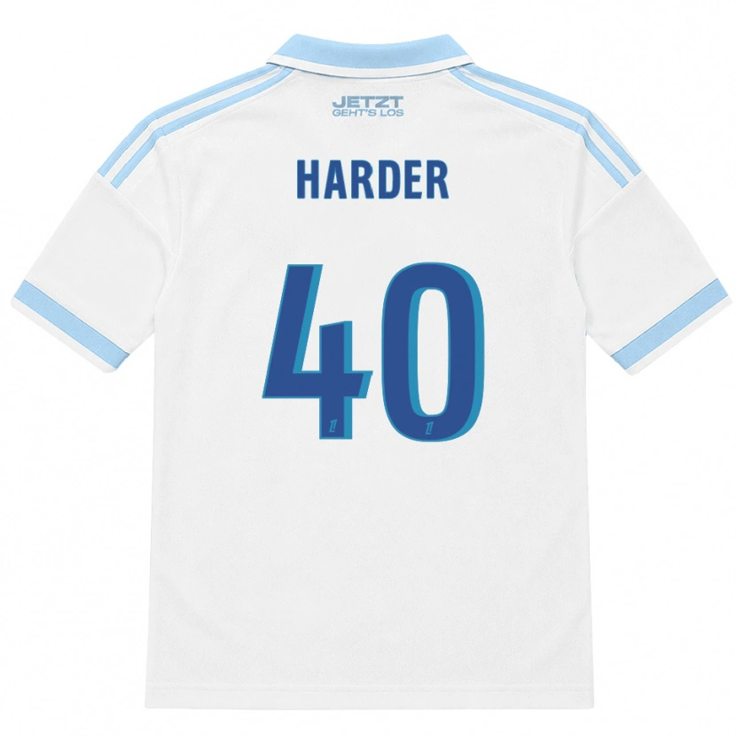 Danxen Dames Conrad Harder #40 Licht Hemelsblauw Wit Rood Uitshirt Uittenue 2026/27 T-Shirt