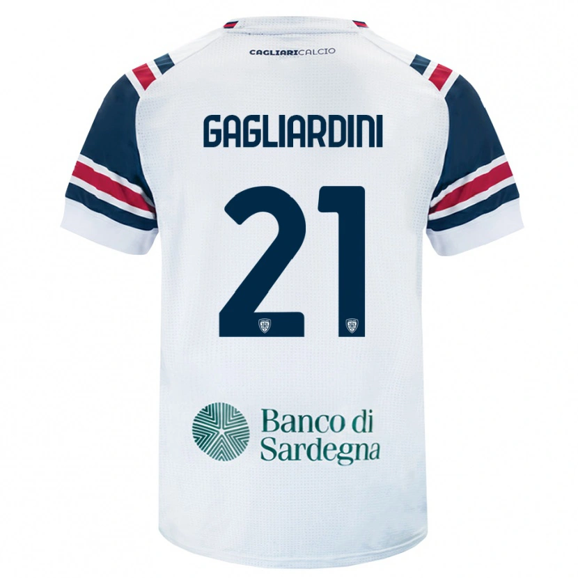 Danxen Dames Roberto Gagliardini #21 Wit Rood Groen Uitshirt Uittenue 2026/27 T-Shirt