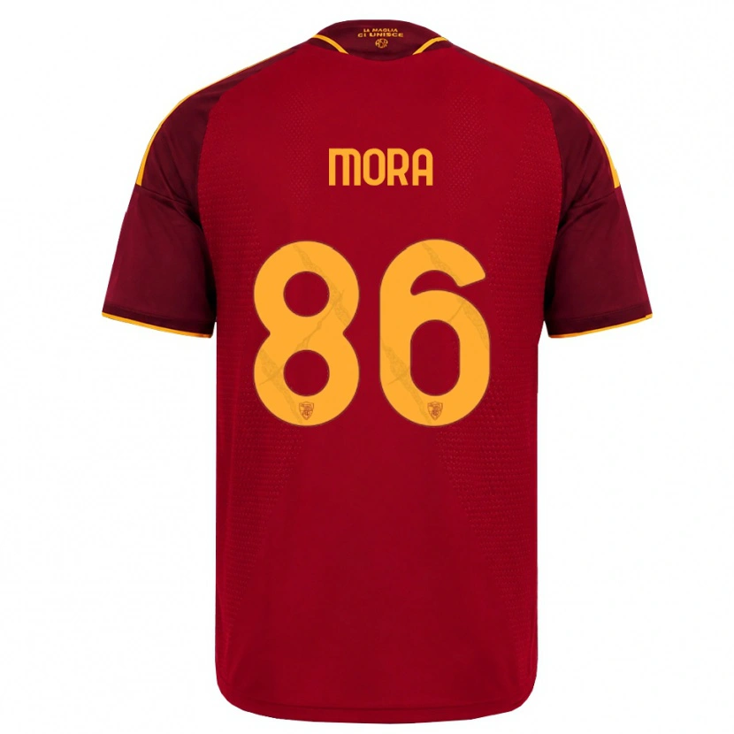 Danxen Kinderen Rodrigo Mora #86 Rood Gouden Geel Thuisshirt Thuistenue 2026/27 T-Shirt