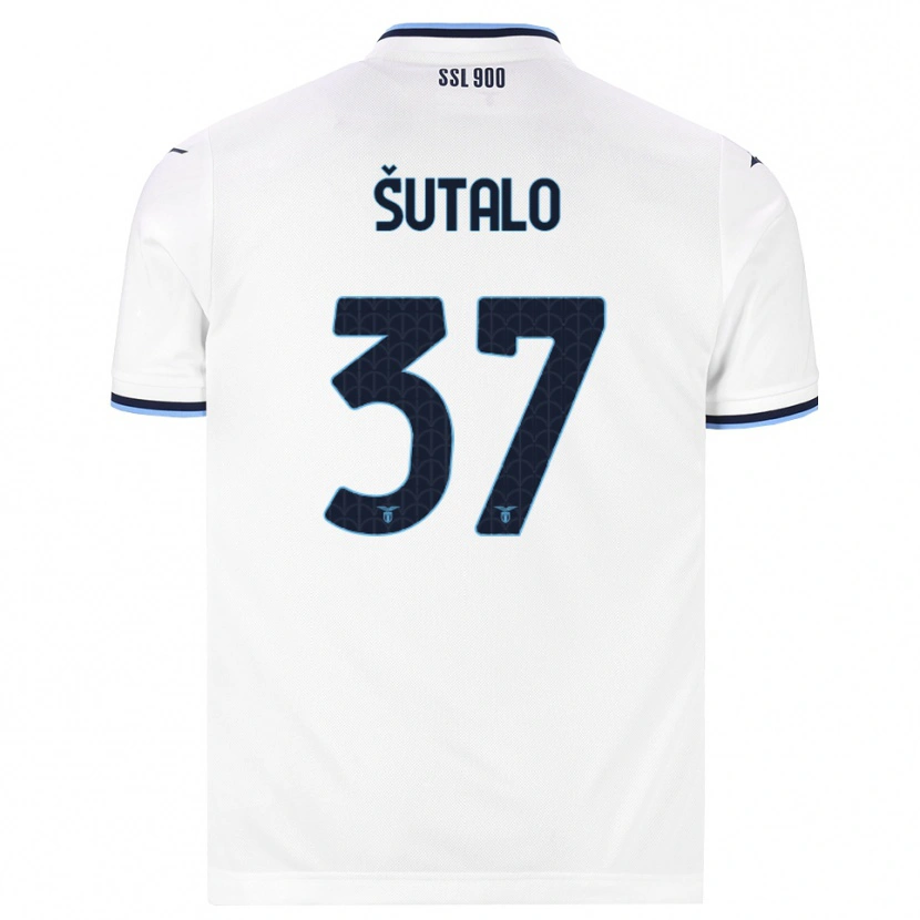 Danxen Kinderen Josip Sutalo #37 Wit Marineblauw Uitshirt Uittenue 2026/27 T-Shirt