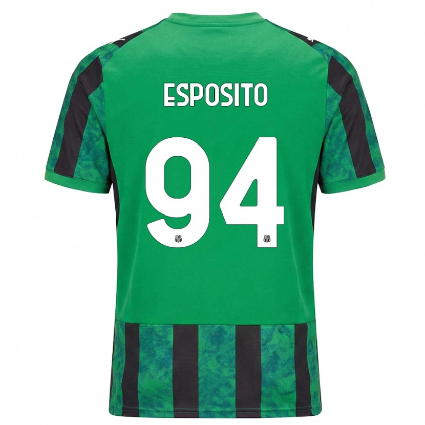 Danxen Kinderen Sebastiano Esposito #94 Groen Zwart Wit Thuisshirt Thuistenue 2026/27 T-Shirt