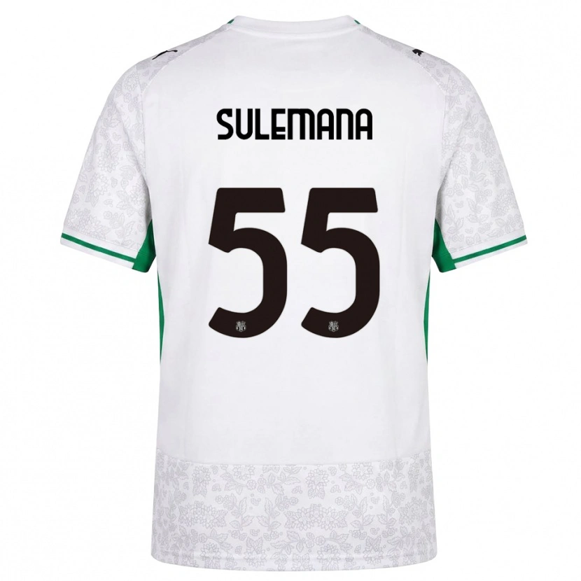 Danxen Kinderen Ibrahim Sulemana #55 Wit Zwart Groen Uitshirt Uittenue 2026/27 T-Shirt