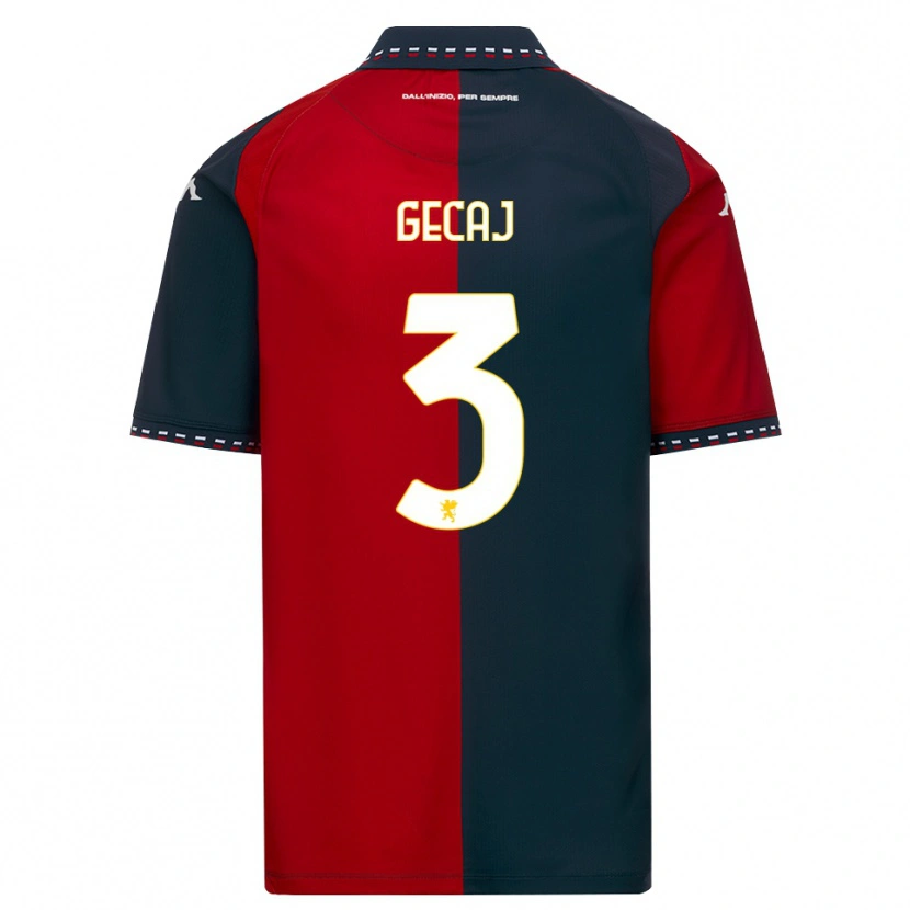 Danxen Kinderen Kris Gecaj #3 Rood Zwart Wit Thuisshirt Thuistenue 2026/27 T-Shirt