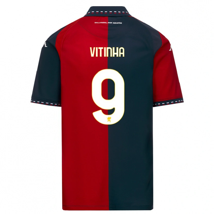 Danxen Kinderen Vítor Manuel Carvalho Oliveira #9 Rood Zwart Wit Thuisshirt Thuistenue 2026/27 T-Shirt