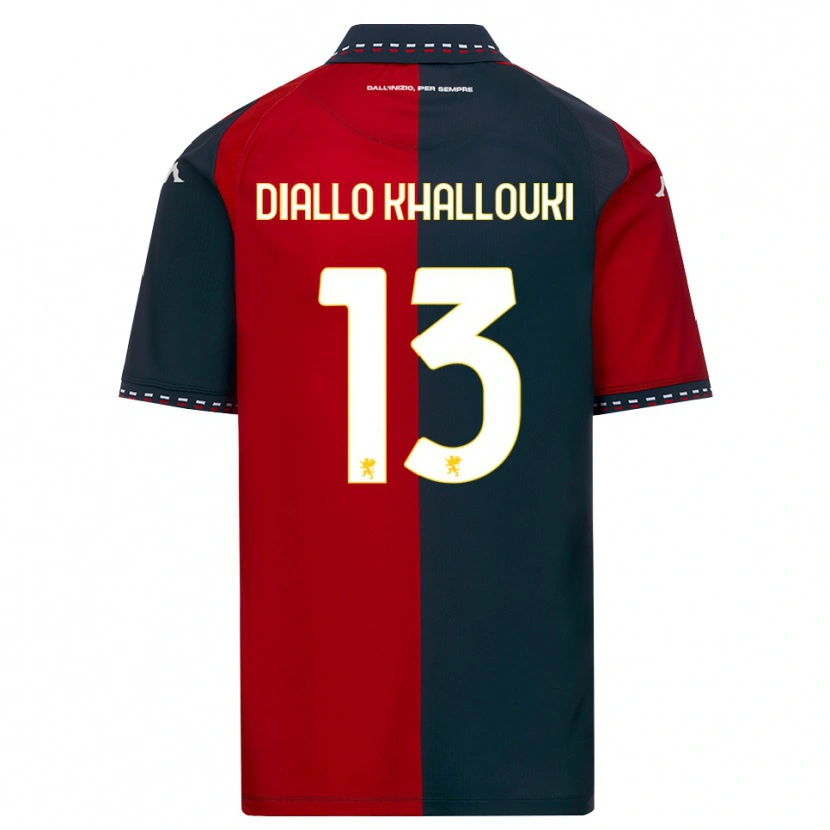 Danxen Kinderen Siaka Diallo Khallouki #13 Rood Zwart Wit Thuisshirt Thuistenue 2026/27 T-Shirt