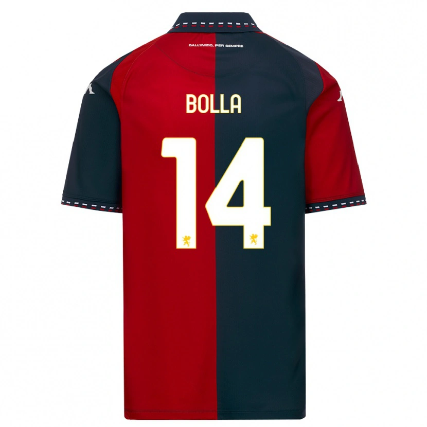 Danxen Kinderen Nicolò Bolla #14 Rood Zwart Wit Thuisshirt Thuistenue 2026/27 T-Shirt