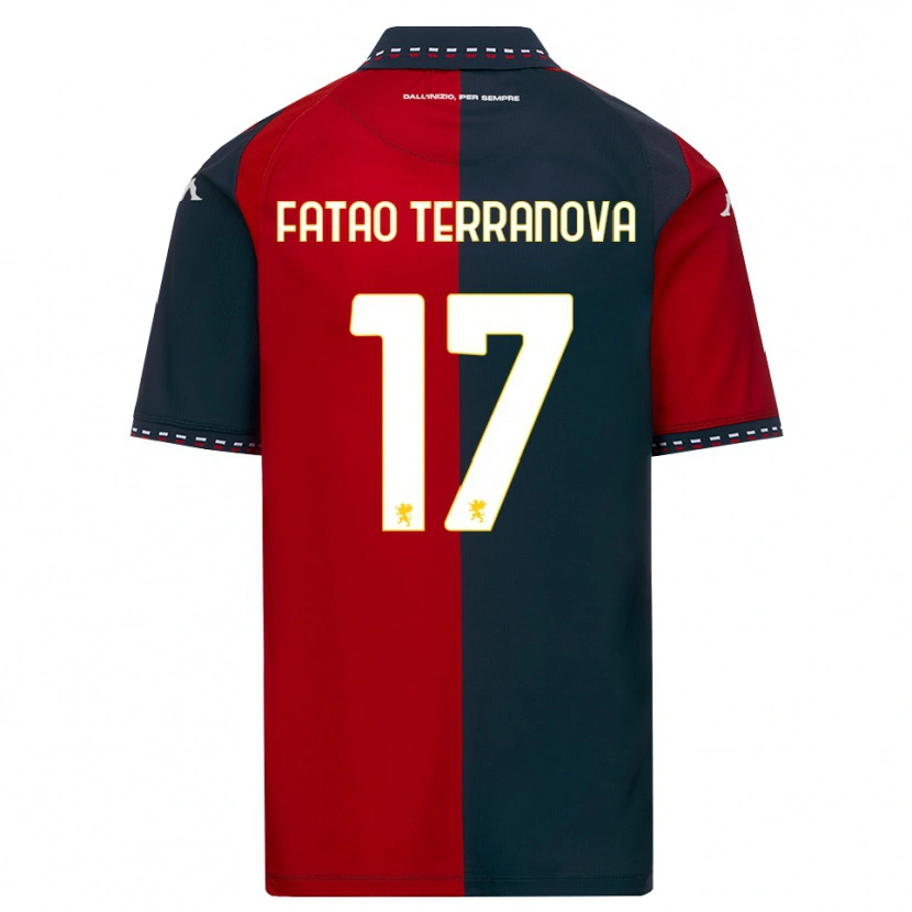 Danxen Kinderen Emanuele Fatao Terranova #17 Rood Zwart Wit Thuisshirt Thuistenue 2026/27 T-Shirt