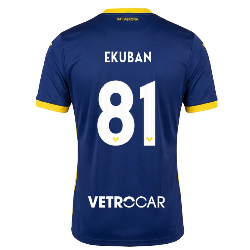 Danxen Kinderen Caleb Ekuban #81 Koninklijk Blauw Geel Wit Thuisshirt Thuistenue 2026/27 T-Shirt