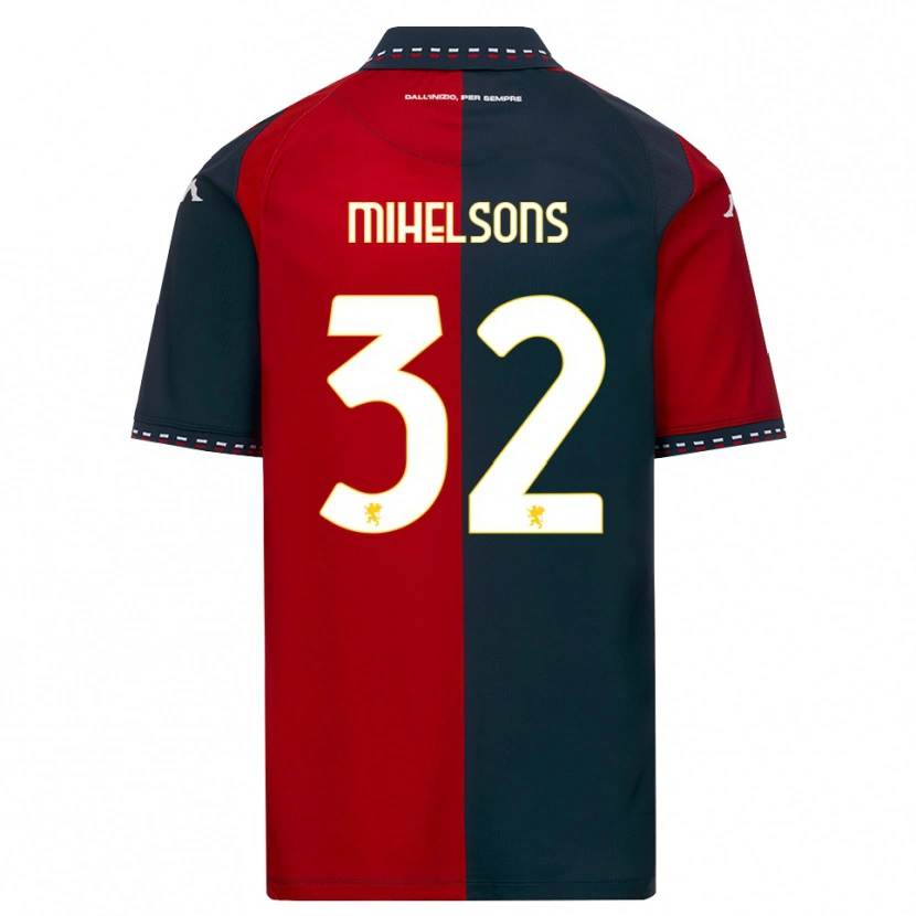 Danxen Kinderen Rendijs Mihelsons #32 Rood Zwart Wit Thuisshirt Thuistenue 2026/27 T-Shirt