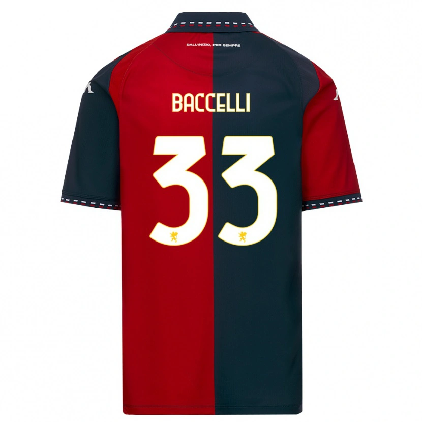Danxen Kinderen Pietro Baccelli #33 Rood Zwart Wit Thuisshirt Thuistenue 2026/27 T-Shirt