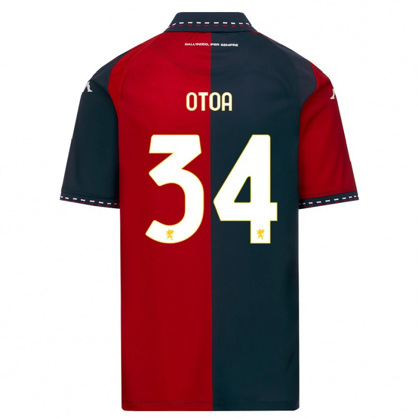 Danxen Kinderen Sebastian Otoa #34 Rood Zwart Wit Thuisshirt Thuistenue 2026/27 T-Shirt