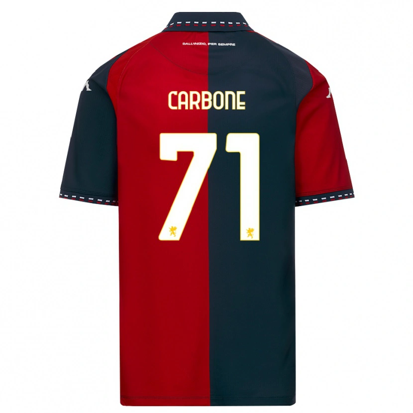 Danxen Kinderen Filippo Carbone #71 Rood Zwart Wit Thuisshirt Thuistenue 2026/27 T-Shirt