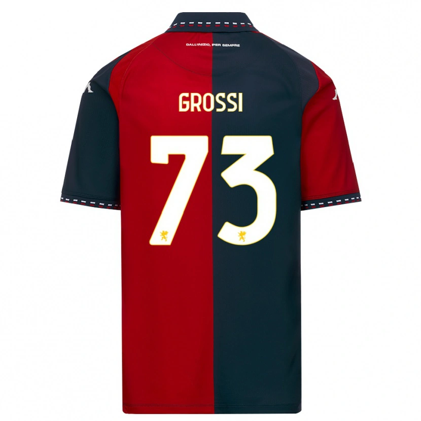 Danxen Kinderen Jacopo Grossi #73 Rood Zwart Wit Thuisshirt Thuistenue 2026/27 T-Shirt