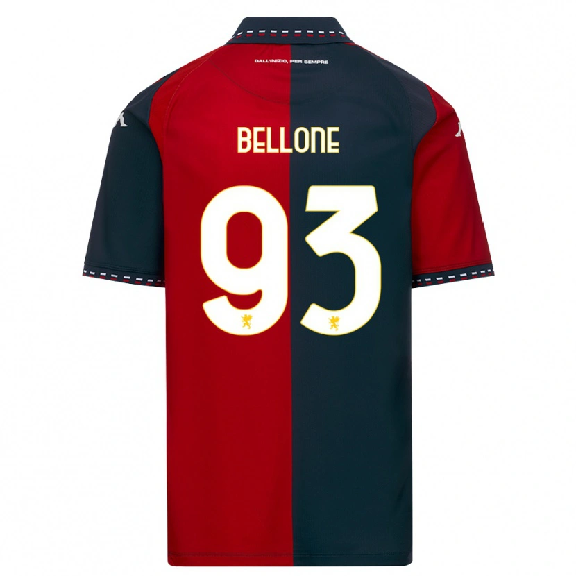 Danxen Kinderen Francesco Bellone #93 Rood Zwart Wit Thuisshirt Thuistenue 2026/27 T-Shirt