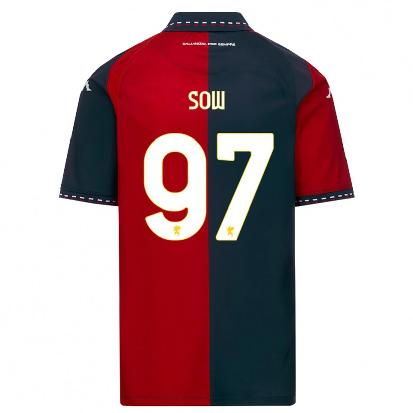 Danxen Kinderen Djibril Sow #97 Rood Zwart Wit Thuisshirt Thuistenue 2026/27 T-Shirt