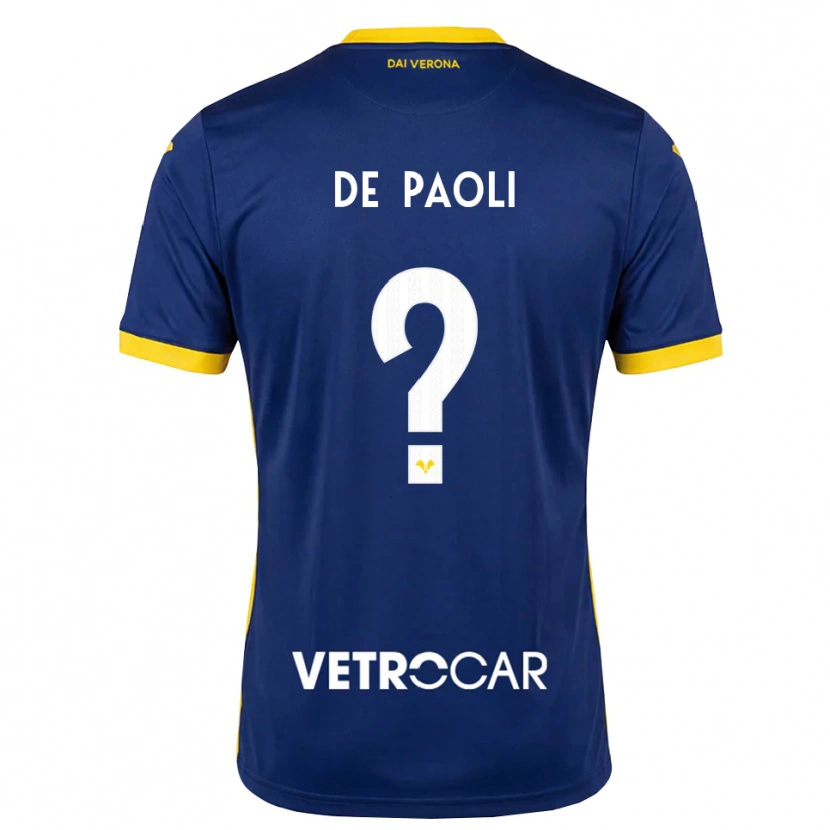 Danxen Kinderen Mirko De Paoli #0 Koninklijk Blauw Geel Wit Thuisshirt Thuistenue 2026/27 T-Shirt