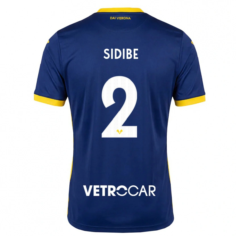 Danxen Kinderen Amoro Sidibe #2 Koninklijk Blauw Geel Wit Thuisshirt Thuistenue 2026/27 T-Shirt