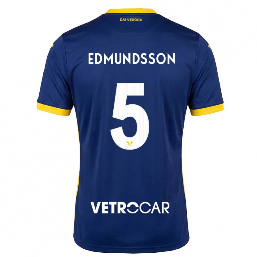 Danxen Kinderen Andrias Edmundsson #5 Koninklijk Blauw Geel Wit Thuisshirt Thuistenue 2026/27 T-Shirt