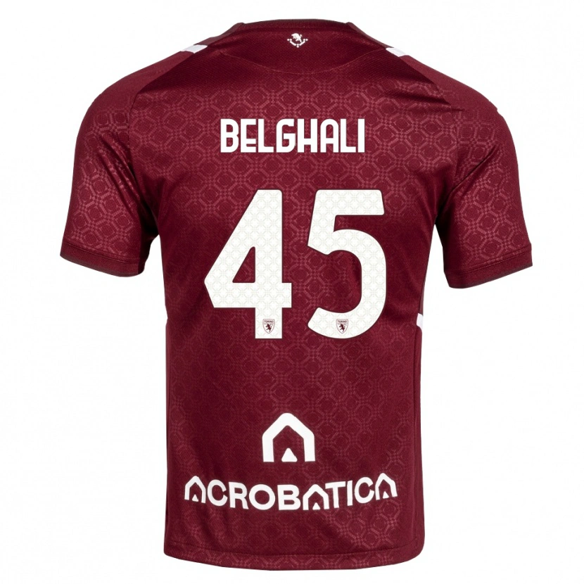 Danxen Kinderen Rafik Belghali #45 Bordeauxrood Wit Thuisshirt Thuistenue 2026/27 T-Shirt