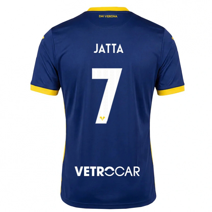 Danxen Kinderen Ebrima Jatta #7 Koninklijk Blauw Geel Wit Thuisshirt Thuistenue 2026/27 T-Shirt