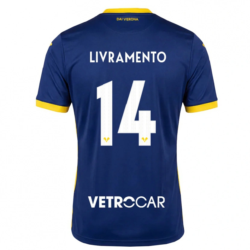 Danxen Kinderen Dailon Livramento #14 Koninklijk Blauw Geel Wit Thuisshirt Thuistenue 2026/27 T-Shirt