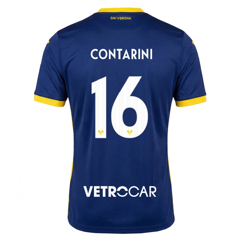 Danxen Kinderen Jacopo Contarini #16 Koninklijk Blauw Geel Wit Thuisshirt Thuistenue 2026/27 T-Shirt