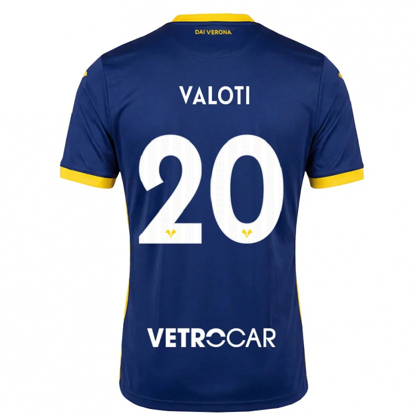 Danxen Kinderen Alessandro Valoti #20 Koninklijk Blauw Geel Wit Thuisshirt Thuistenue 2026/27 T-Shirt