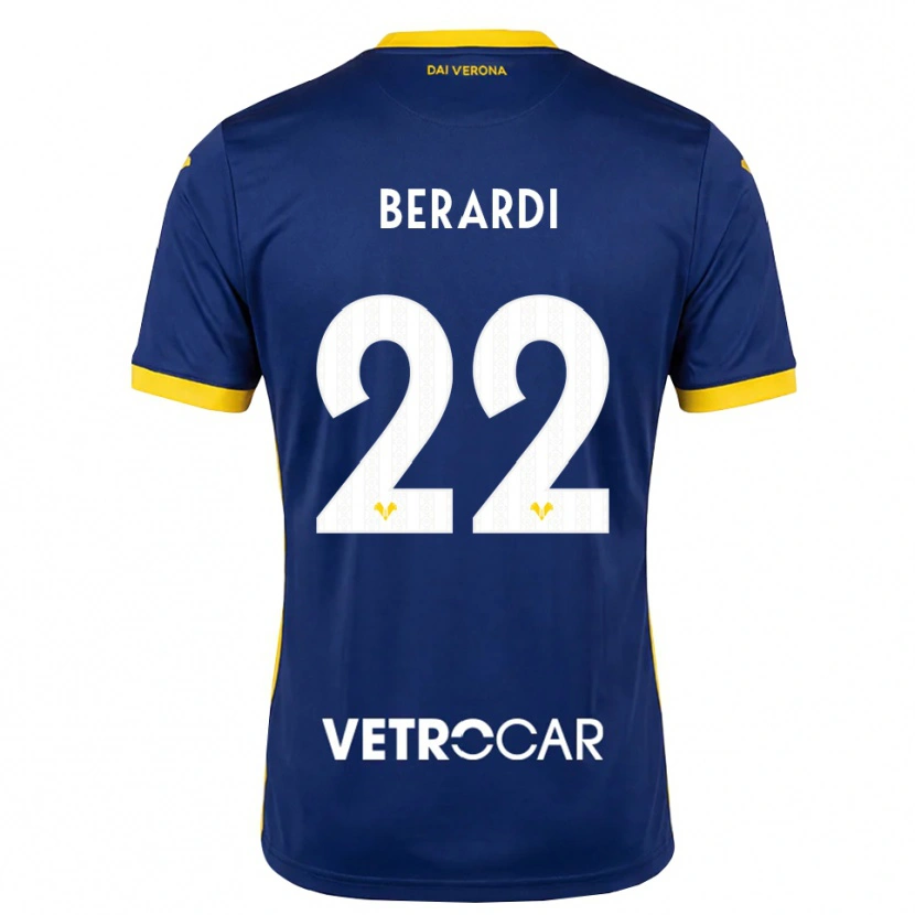 Danxen Kinderen Alessandro Berardi #22 Koninklijk Blauw Geel Wit Thuisshirt Thuistenue 2026/27 T-Shirt