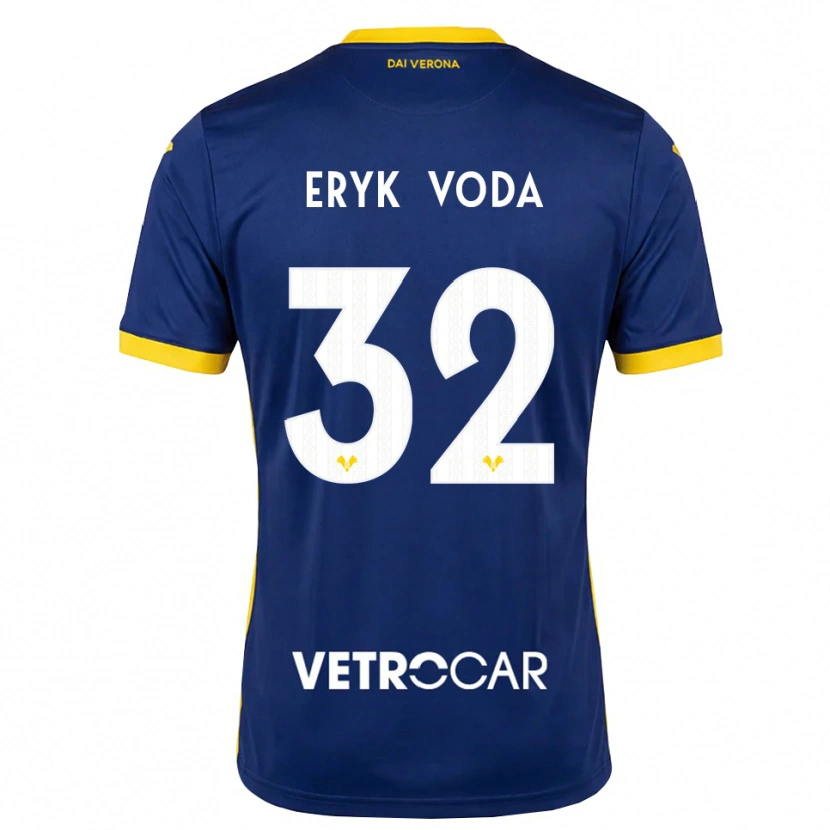 Danxen Kinderen Andrei Eryk Voda #32 Koninklijk Blauw Geel Wit Thuisshirt Thuistenue 2026/27 T-Shirt