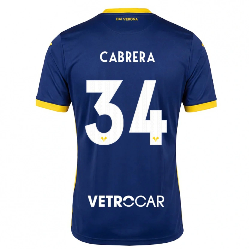 Danxen Kinderen Ilena Cabrera #34 Koninklijk Blauw Geel Wit Thuisshirt Thuistenue 2026/27 T-Shirt