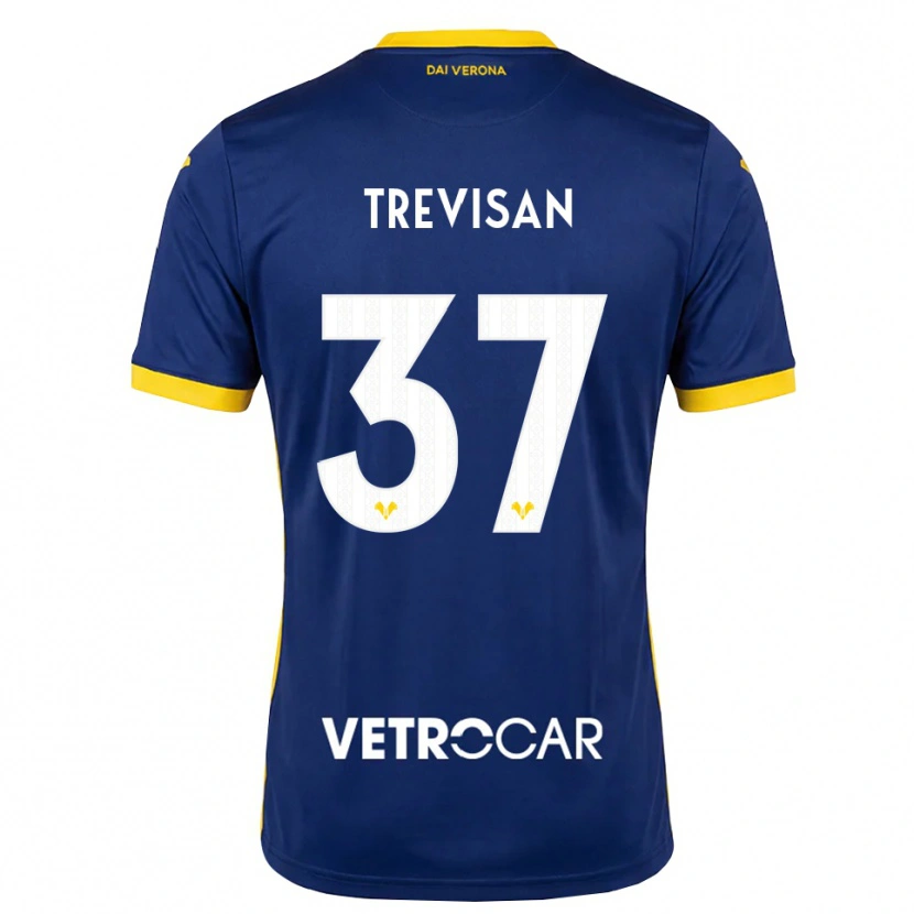 Danxen Kinderen Michael Trevisan #37 Koninklijk Blauw Geel Wit Thuisshirt Thuistenue 2026/27 T-Shirt