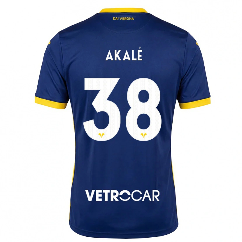 Danxen Kinderen Ruben Akalé #38 Koninklijk Blauw Geel Wit Thuisshirt Thuistenue 2026/27 T-Shirt
