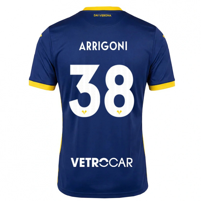 Danxen Kinderen Arrigoni #38 Koninklijk Blauw Geel Wit Thuisshirt Thuistenue 2026/27 T-Shirt