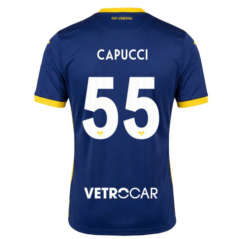 Danxen Kinderen Laura Capucci #55 Koninklijk Blauw Geel Wit Thuisshirt Thuistenue 2026/27 T-Shirt