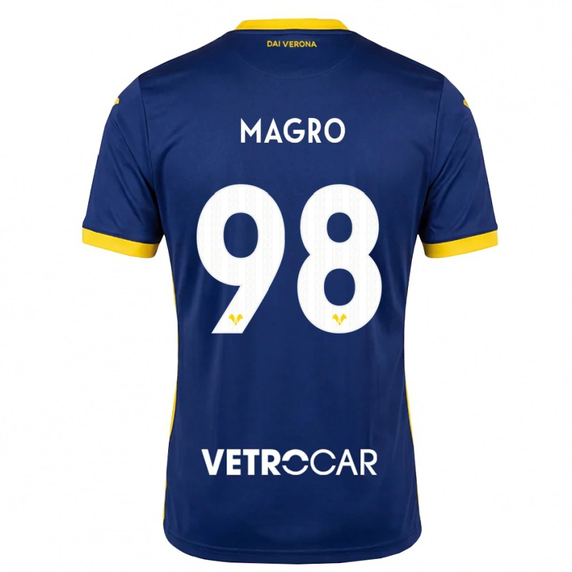Danxen Kinderen Federico Magro #98 Koninklijk Blauw Geel Wit Thuisshirt Thuistenue 2026/27 T-Shirt