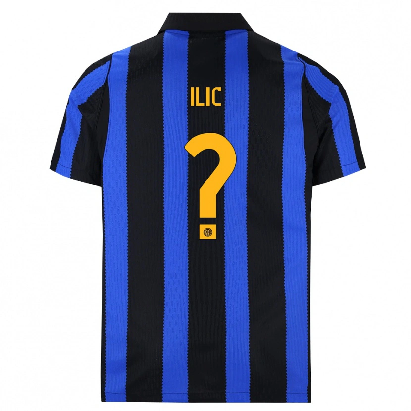 Danxen Kinderen Novak Ilic #0 Zwart Blauw Geel Thuisshirt Thuistenue 2026/27 T-Shirt