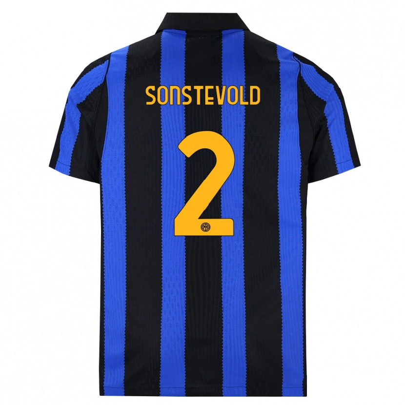 Danxen Kinderen Anja Sonstevold #2 Zwart Blauw Geel Thuisshirt Thuistenue 2026/27 T-Shirt
