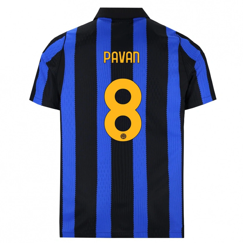 Danxen Kinderen Matilde Pavan #8 Zwart Blauw Geel Thuisshirt Thuistenue 2026/27 T-Shirt