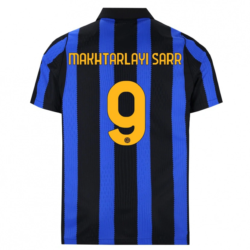 Danxen Kinderen Amadou Makhtarlayi Sarr #9 Zwart Blauw Geel Thuisshirt Thuistenue 2026/27 T-Shirt