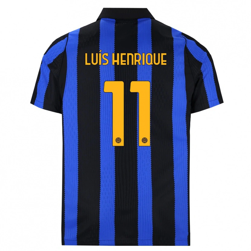 Danxen Kinderen Luis Henrique #11 Zwart Blauw Geel Thuisshirt Thuistenue 2026/27 T-Shirt