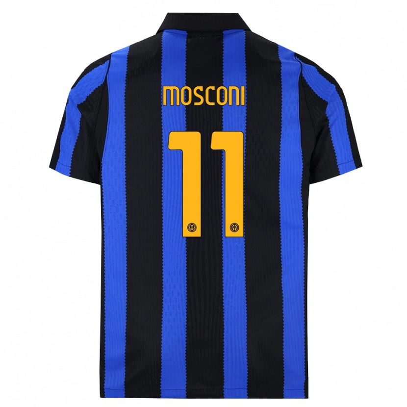 Danxen Kinderen Mattia Mosconi #11 Zwart Blauw Geel Thuisshirt Thuistenue 2026/27 T-Shirt