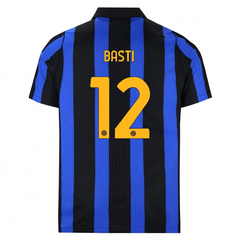 Danxen Kinderen Matteo Basti #12 Zwart Blauw Geel Thuisshirt Thuistenue 2026/27 T-Shirt