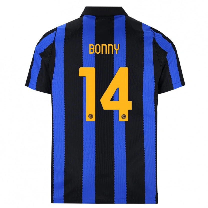 Danxen Kinderen Ange-Yoan Bonny #14 Zwart Blauw Geel Thuisshirt Thuistenue 2026/27 T-Shirt